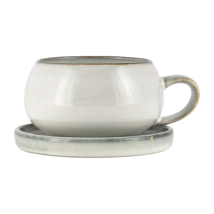 Amera cup and saucer - white sands - Lene Bjerre