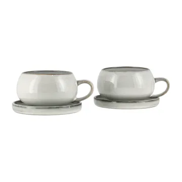 Amera cup and saucer - white sands - Lene Bjerre