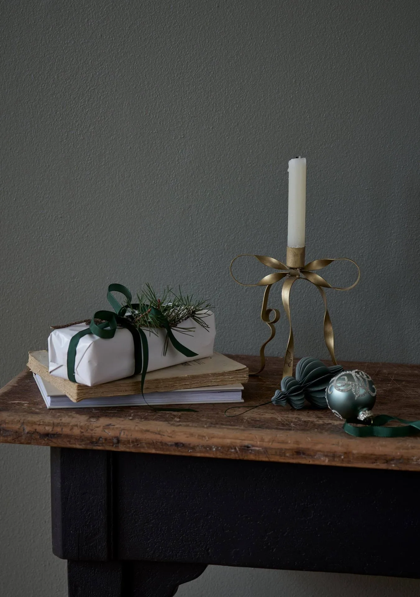 Bovinne candleholder, Gold-coloured, 17x17x18 cm Lene Bjerre
