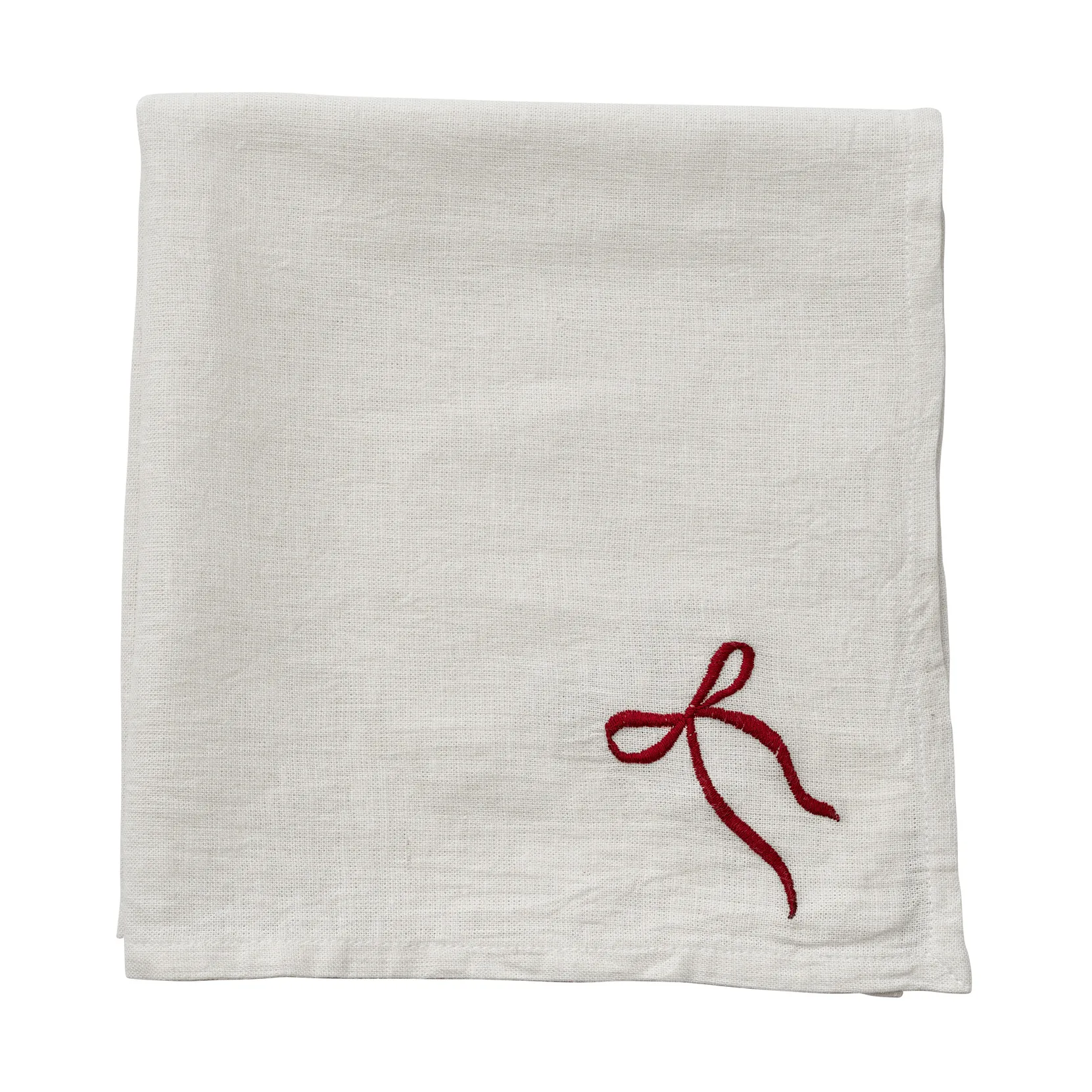 Fiola napkin, White-dark red, 45x45 cm Lene Bjerre