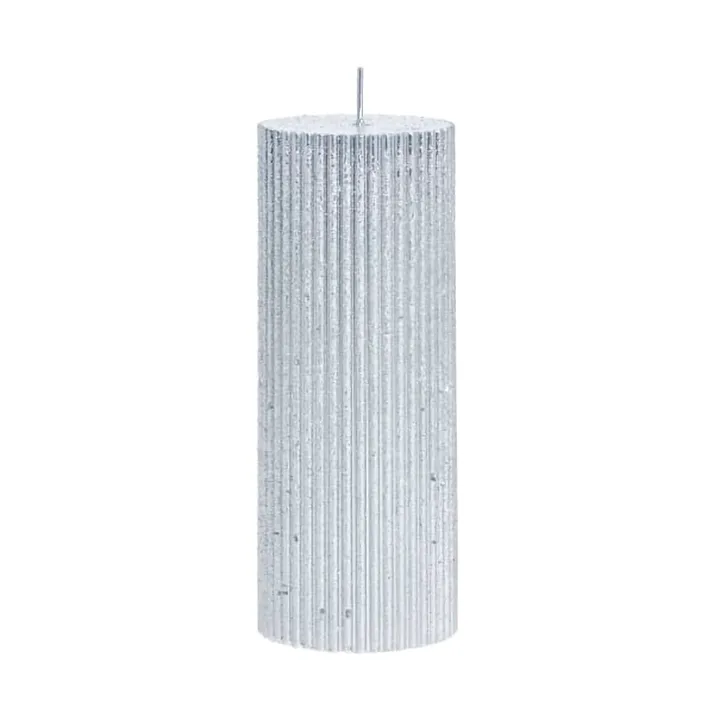 Lissa candle Ø6x15 cm - Silver - Lene Bjerre