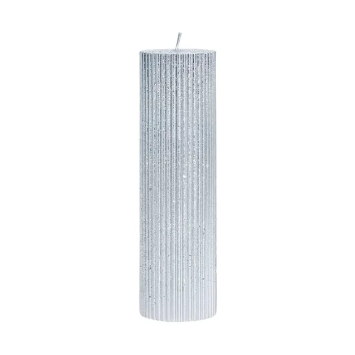 Lissa candle Ø6x20 cm - Silver - Lene Bjerre