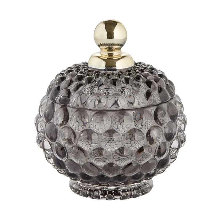 Miya storage jar with lid Ø10 cm - Dark grey - Lene Bjerre