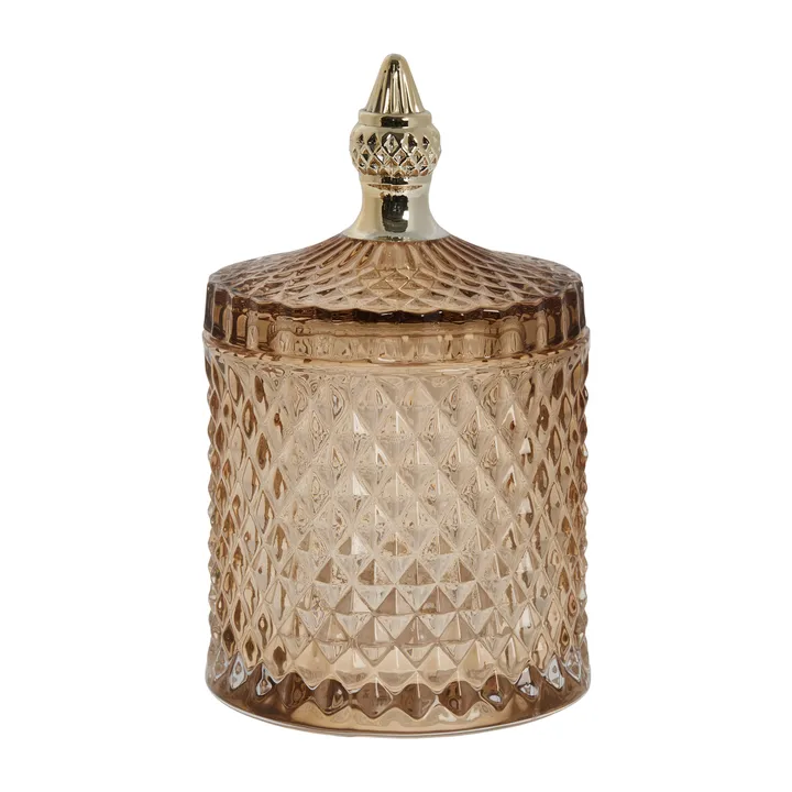 Miya storage jar with lid Ø10.5 cm - Golden brown - Lene Bjerre