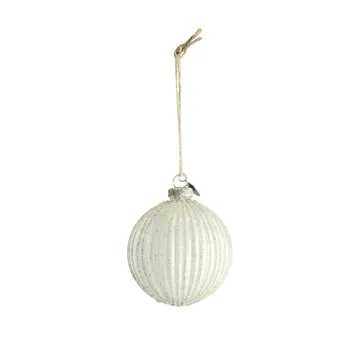 Norille Christmas bauble Ø8 cm - Antique white-silver - Lene Bjerre