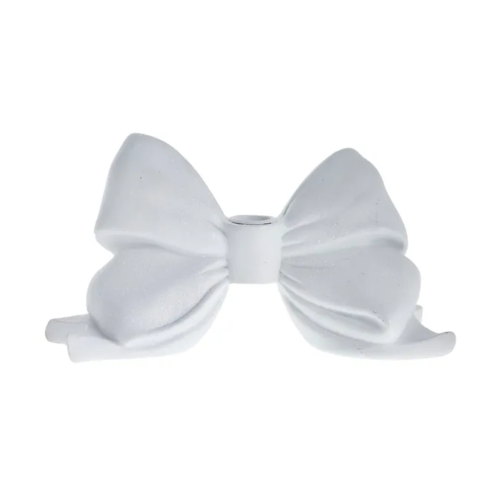 Serafina bow candlestick 12.7 cm - White - Lene Bjerre