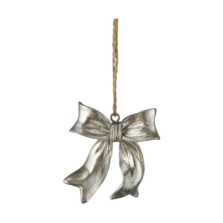 Serafina bow pendant - Silver-coloured, 6x2.5x6.7 cm - Lene Bjerre