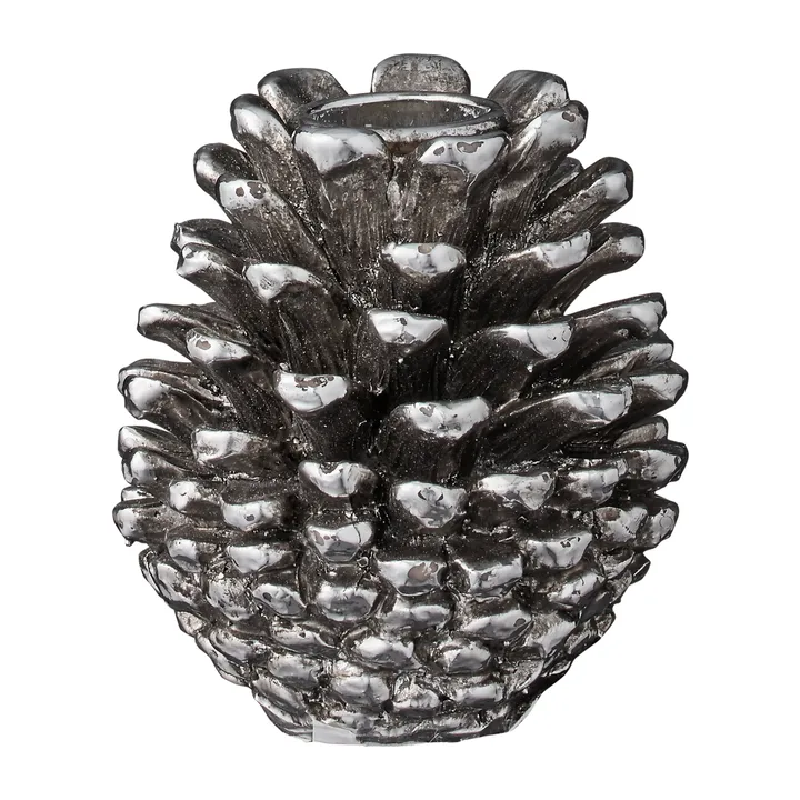 Serafina candle sticks 8 cm - antique silver - Lene Bjerre