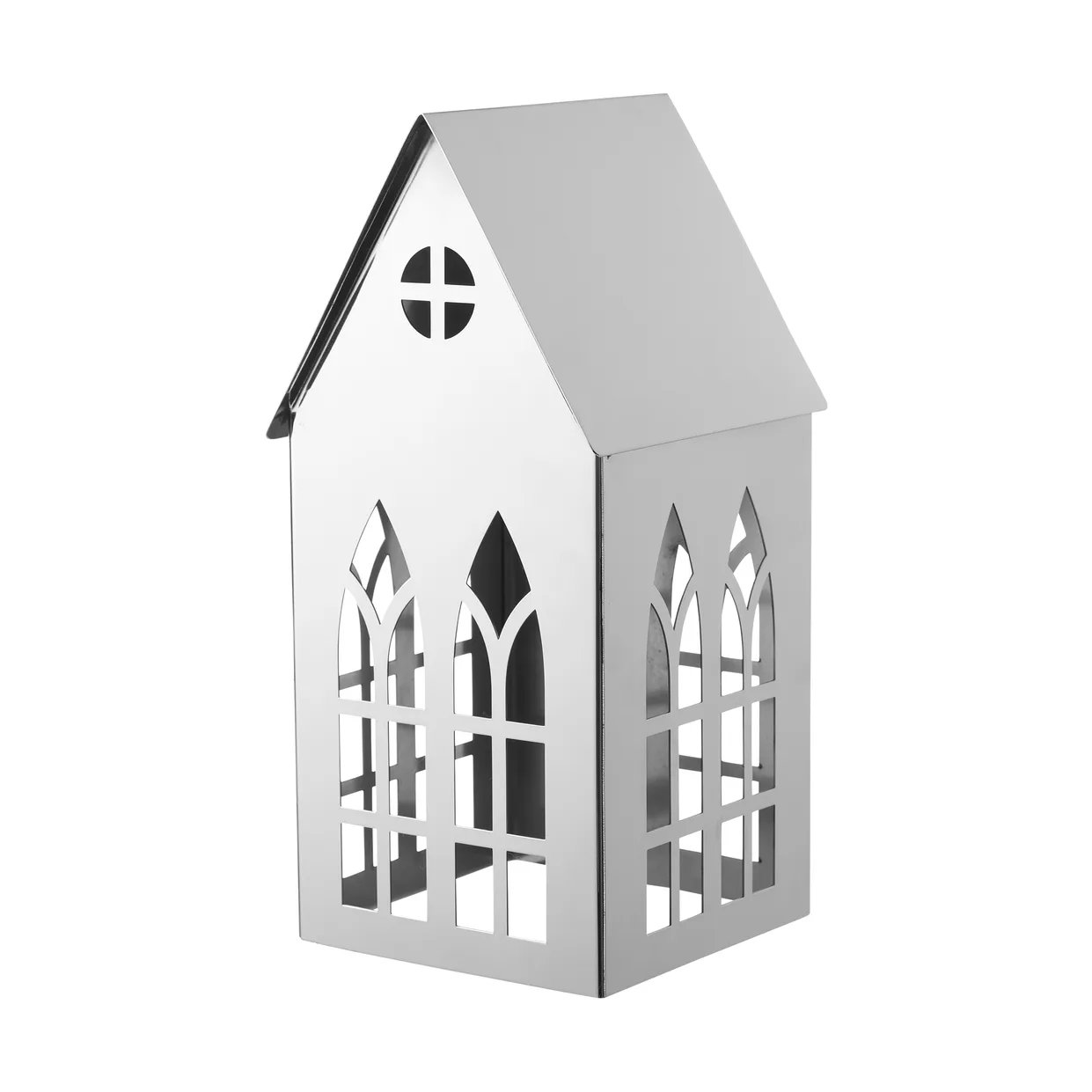Sigrine house tealight holder, Silver-coloured, 11.5x11xH23 cm Lene Bjerre