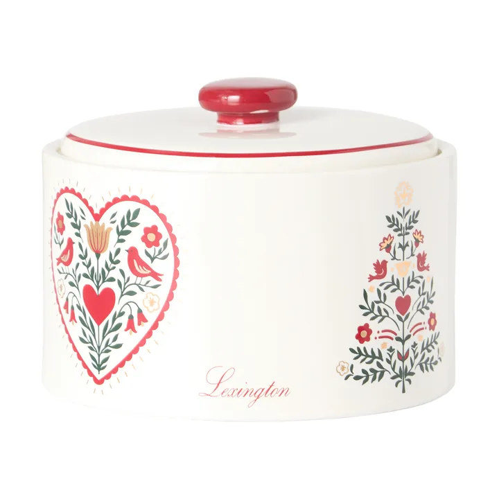 Christmas Tree biscuit tin - Multi, 13.5x10 cm - Lexington