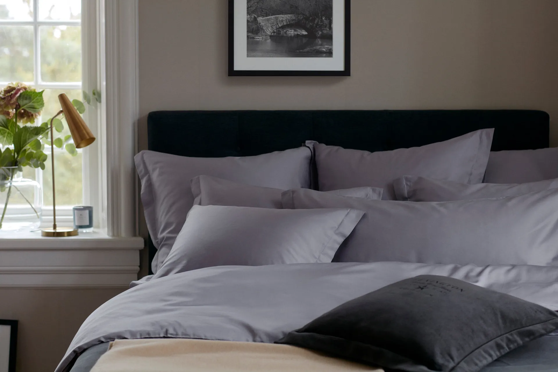 Hotel Cotton Sateen pillowcase 50x90 cm, Soft purple Lexington