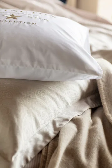 Hotel Embroidery pillowcase 50x60 cm - White-light beige - Lexington