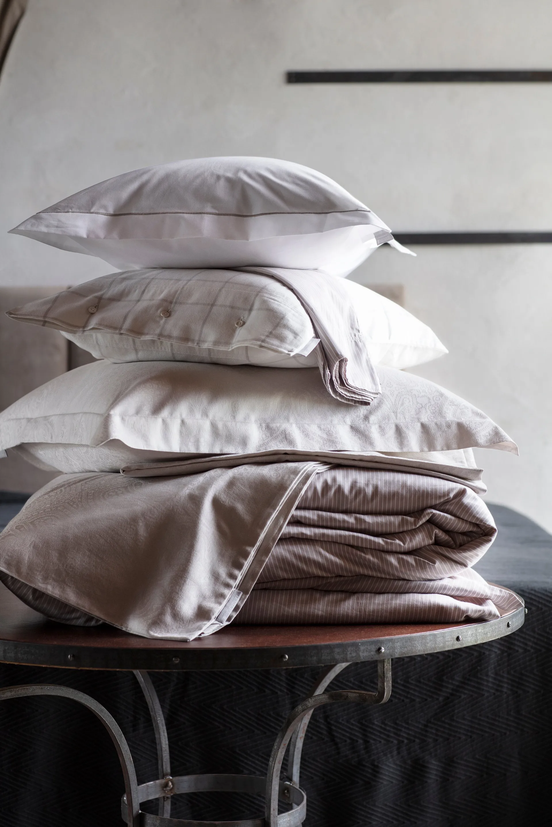 Hotel Light Flannel pillowcase 50x90 cm, White-light beige Lexington