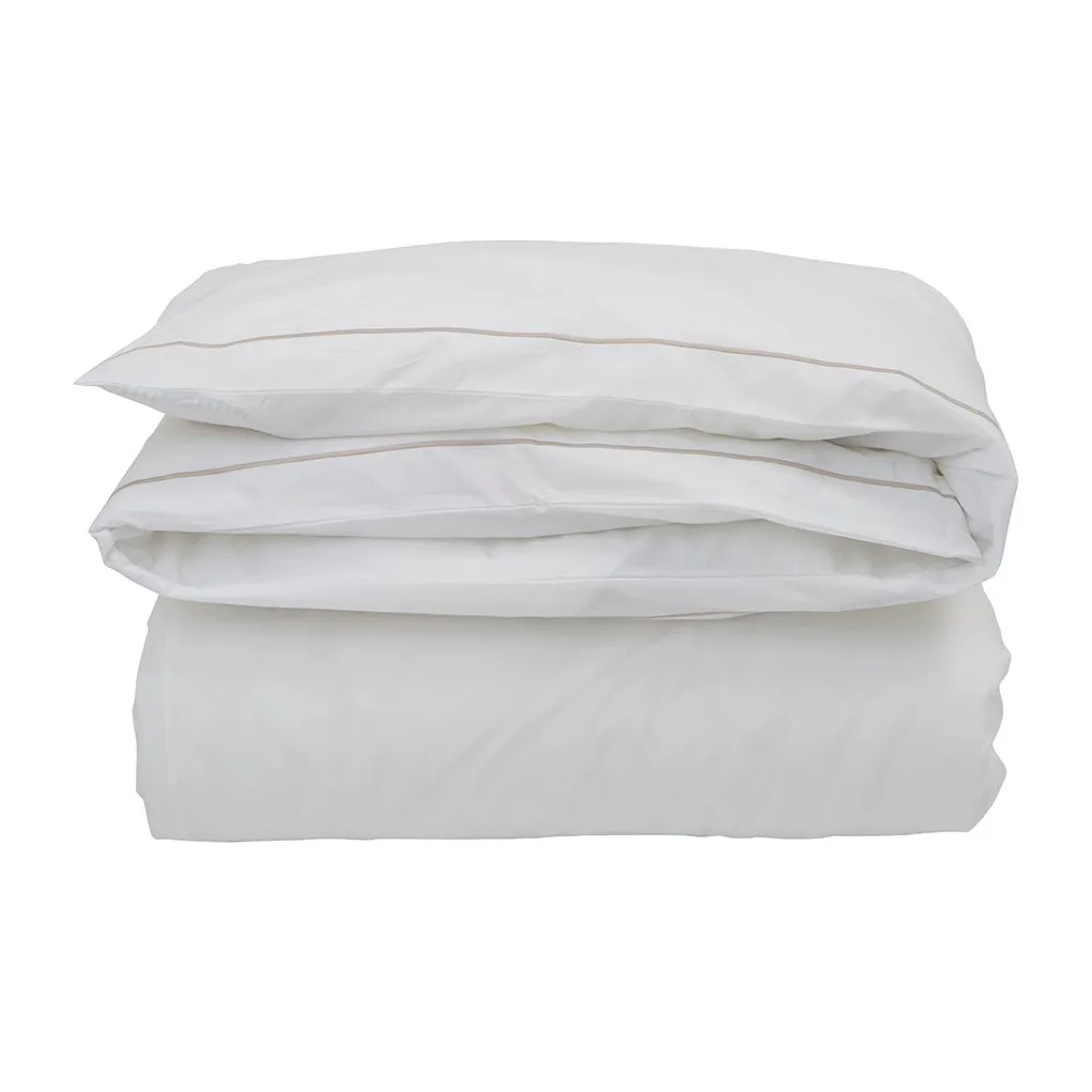 Hotel Percale duvet cover 220x220 cm, White-light beige Lexington