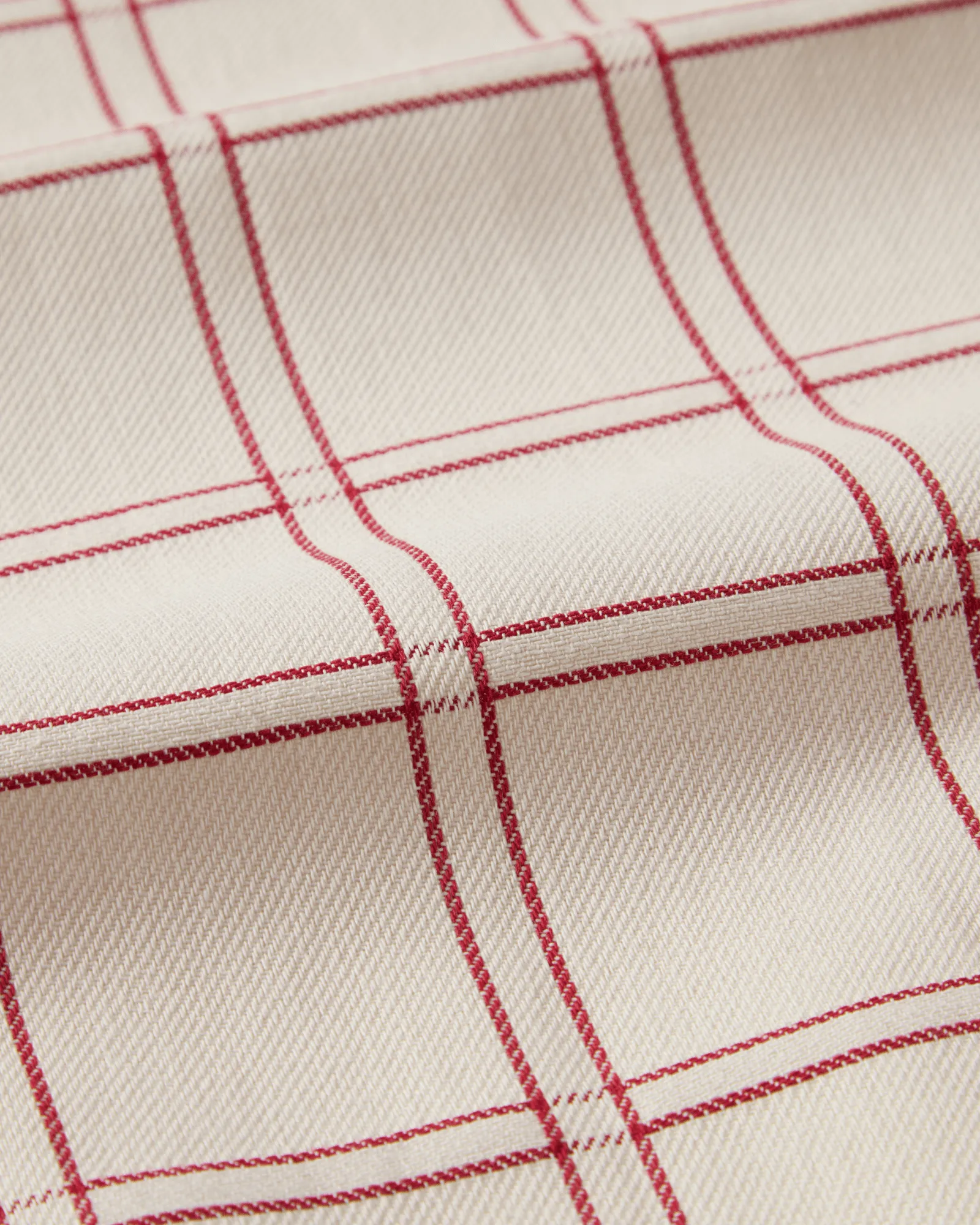 Jacquard-woven cotton kitchen towel, Red-white, 50x70 cm Lexington