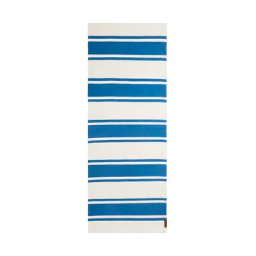 Organic Striped Cotton entrace rug 80x220 cm - Blue-white - Lexington