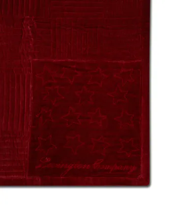Quilted Cotton Velvet Star throw 160x240 cm - Red - Lexington