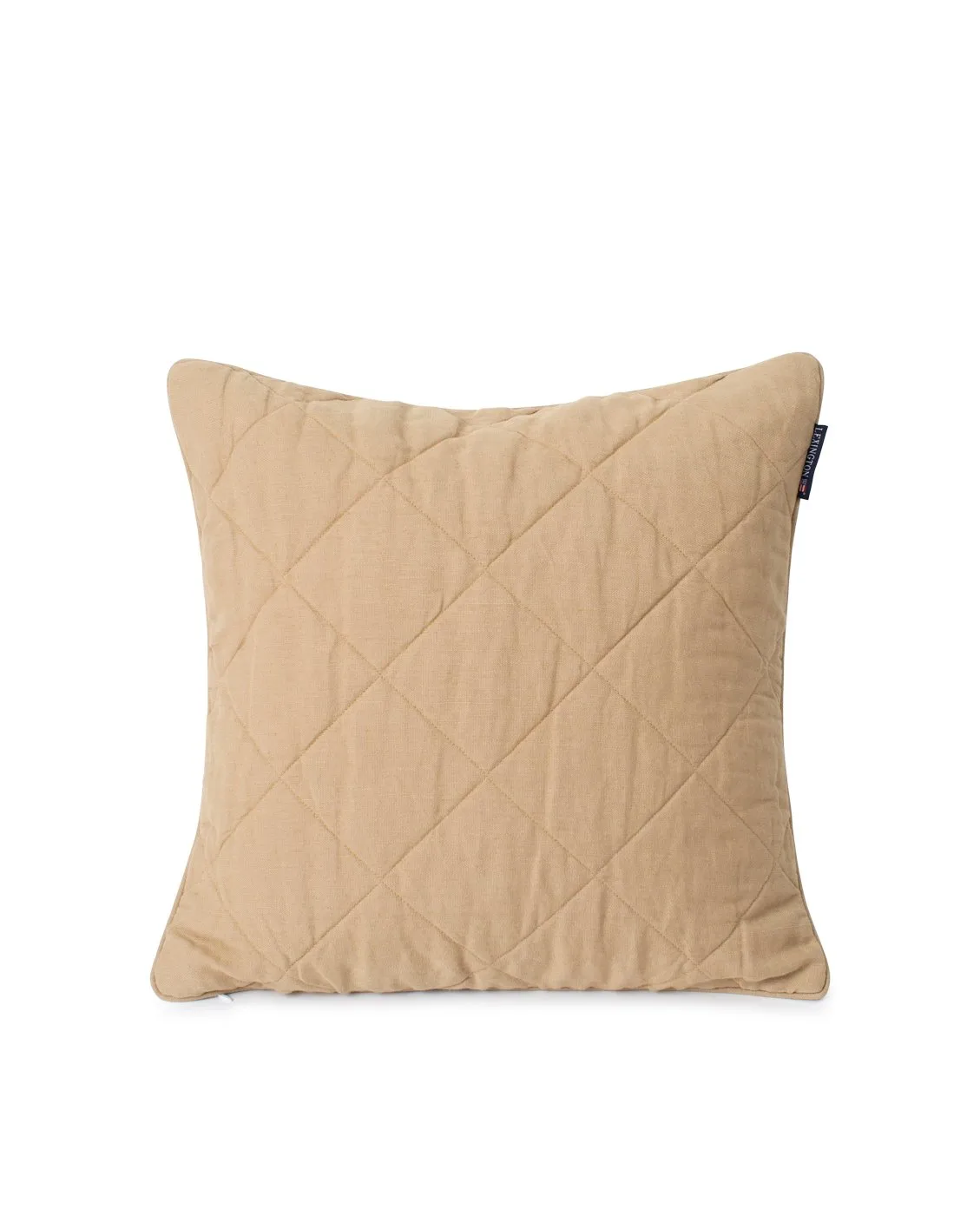 Quilted linen/viscose pillowcase 50x50cm, Beige Lexington