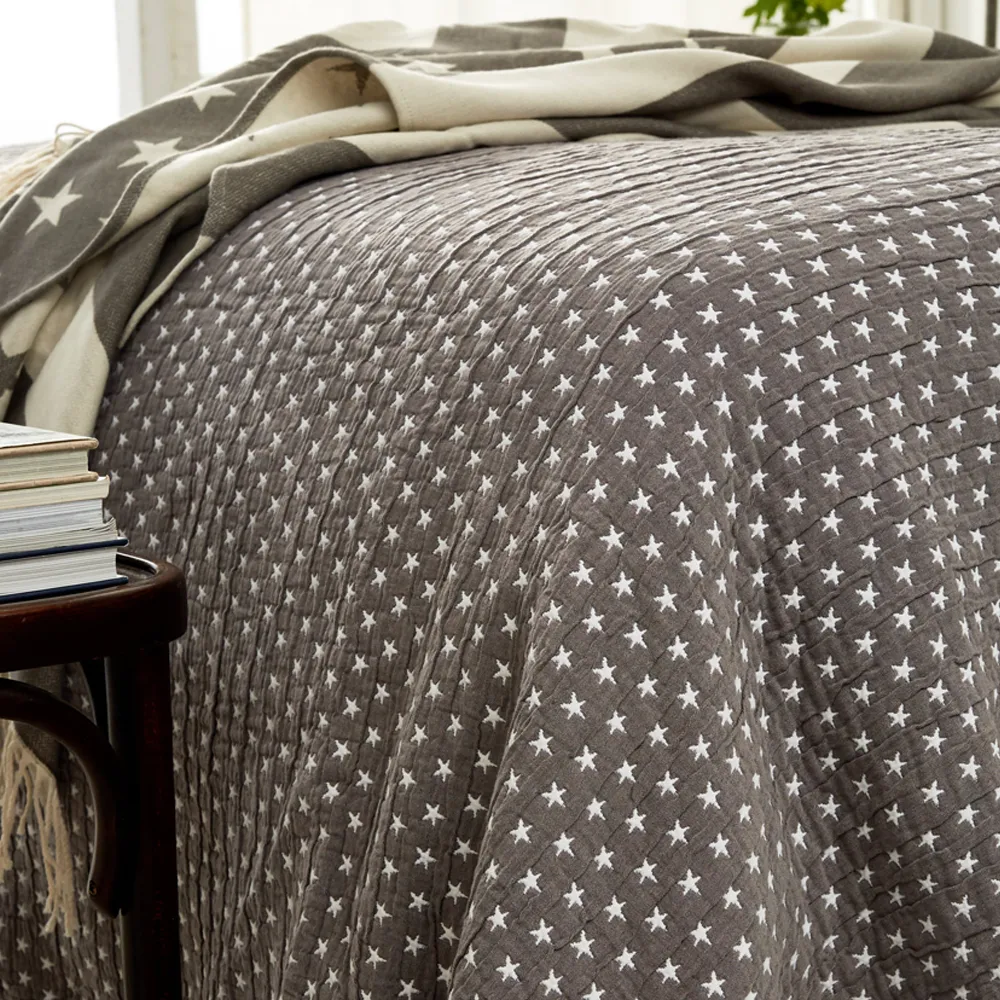 Star bedspread, Navy, 260x240 Lexington
