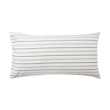 Striped Cotton Poplin Pillowcase 50x90 cm - White - Lexington
