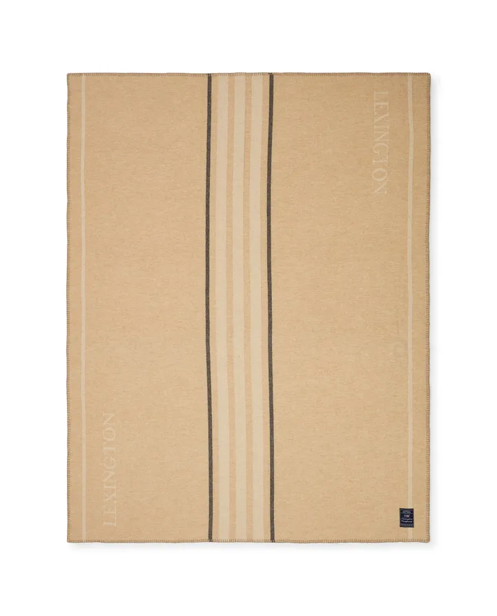 Striped Throw recycled Wool/Cashmere - Beige - Lexington