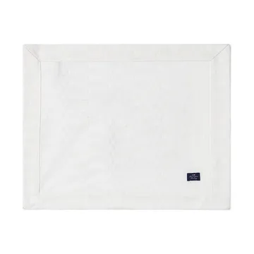 White jacquard cotton placemat 40x50 cm - White - Lexington