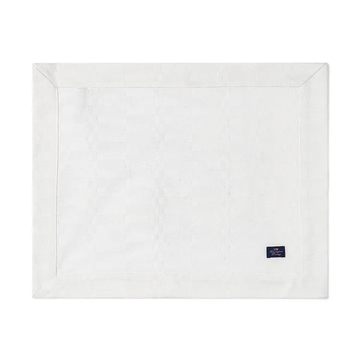 White jacquard cotton placemat 40x50 cm - White - Lexington
