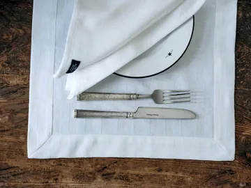 White jacquard cotton placemat 40x50 cm - White - Lexington