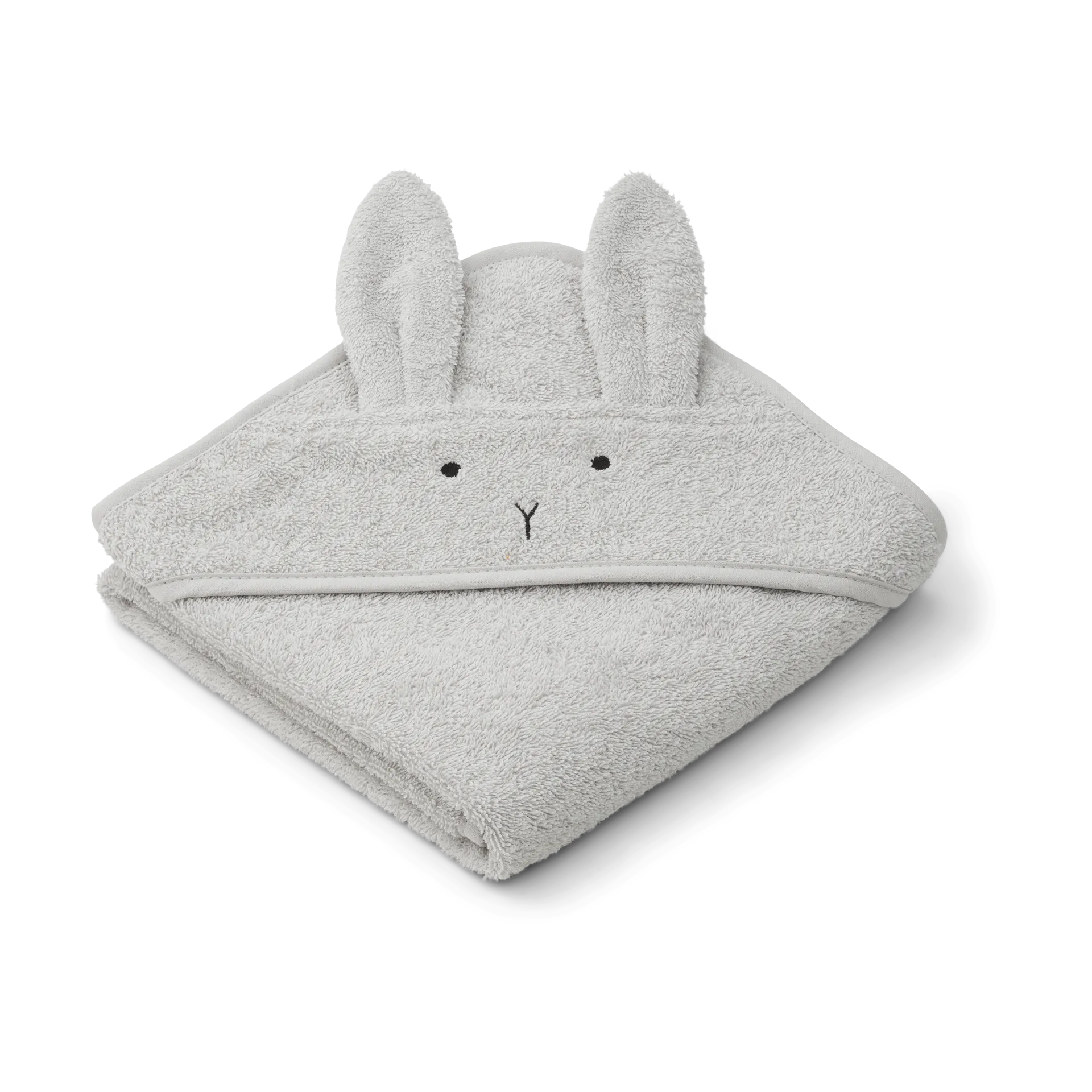Albert bath cape towel with hood 70x70 cm, Rabbit dumbo grey Liewood
