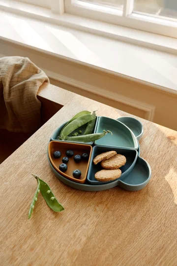 Arne children's plate + 4 bowls - Mr bear blue fog multi mix - Liewood
