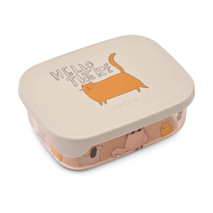 Arthur lunchbox 13.5x17 cm - Cats and Dogs-Sandy - Liewood