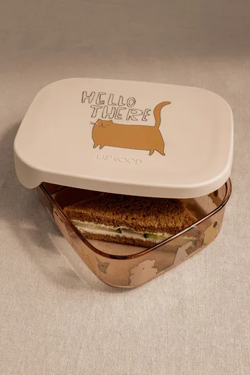 Arthur lunchbox 13.5x17 cm - Cats and Dogs-Sandy - Liewood