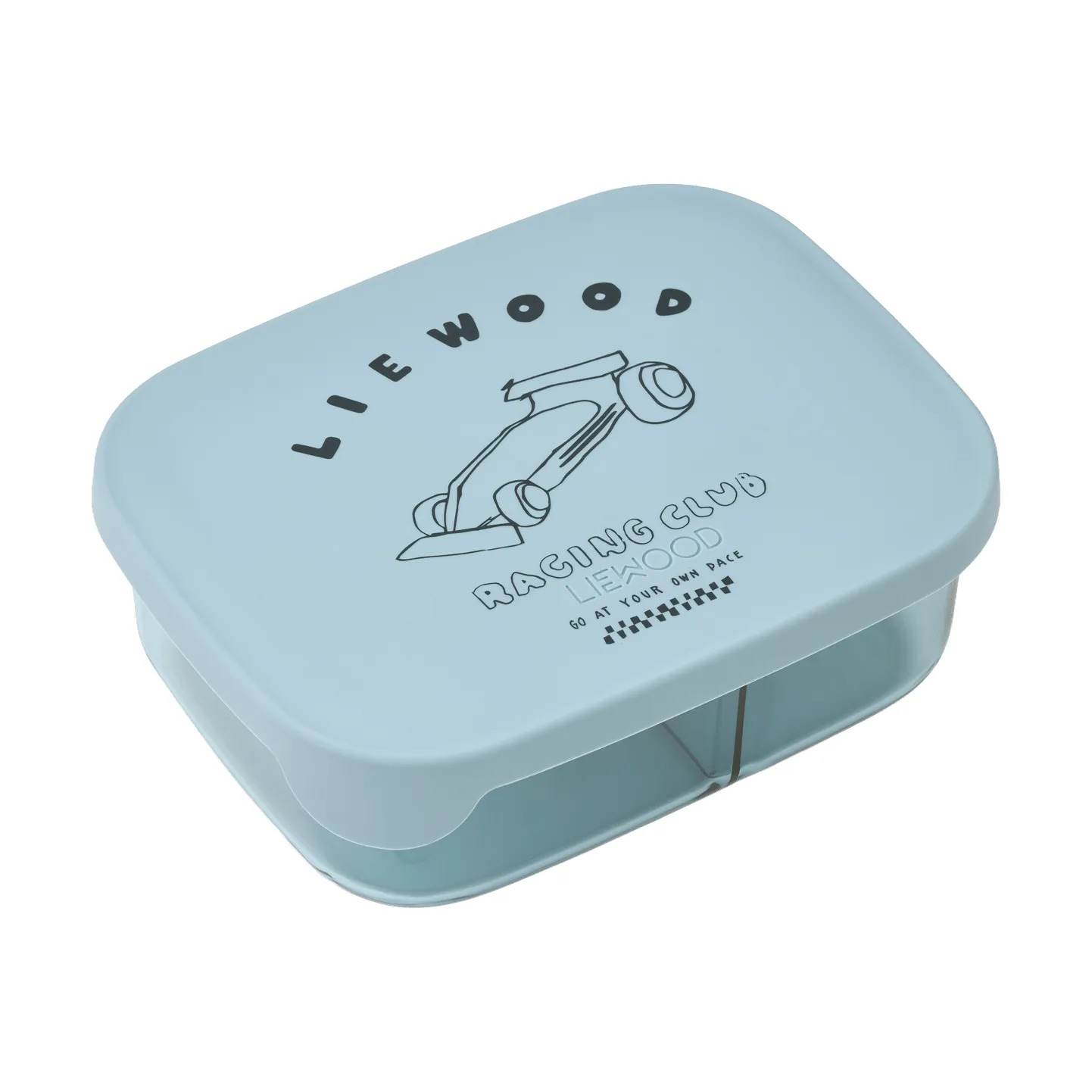 Arthur Tritan lunch box 13.5x17 cm, Race cars-Beach blue Liewood