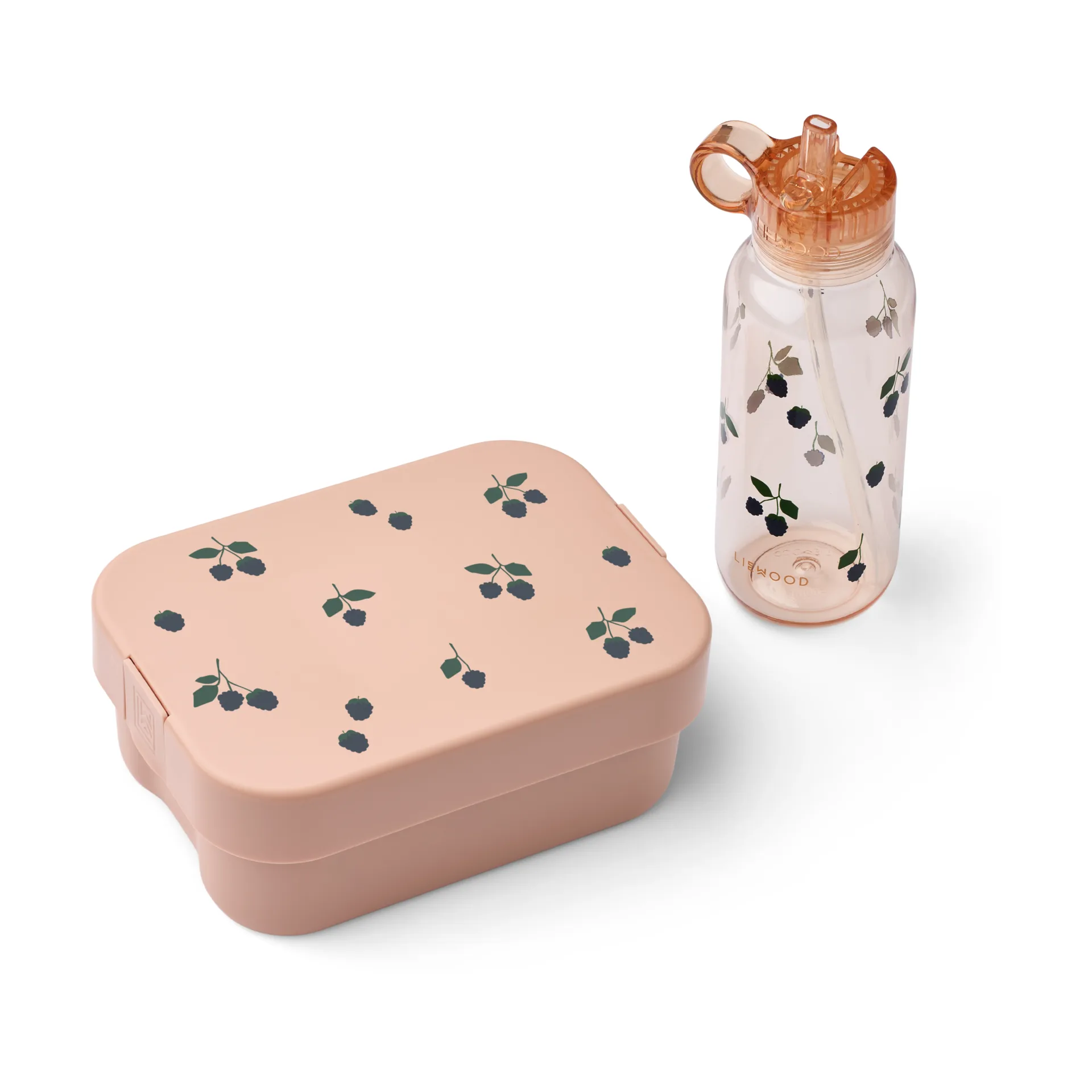Chelsey printed lunchbox set 2 pieces, Berry-Pale Tuscany Liewood