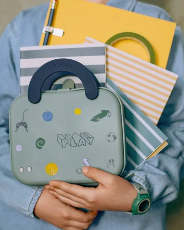 Elara lunch box - Play-Dusty Peppermint - Liewood
