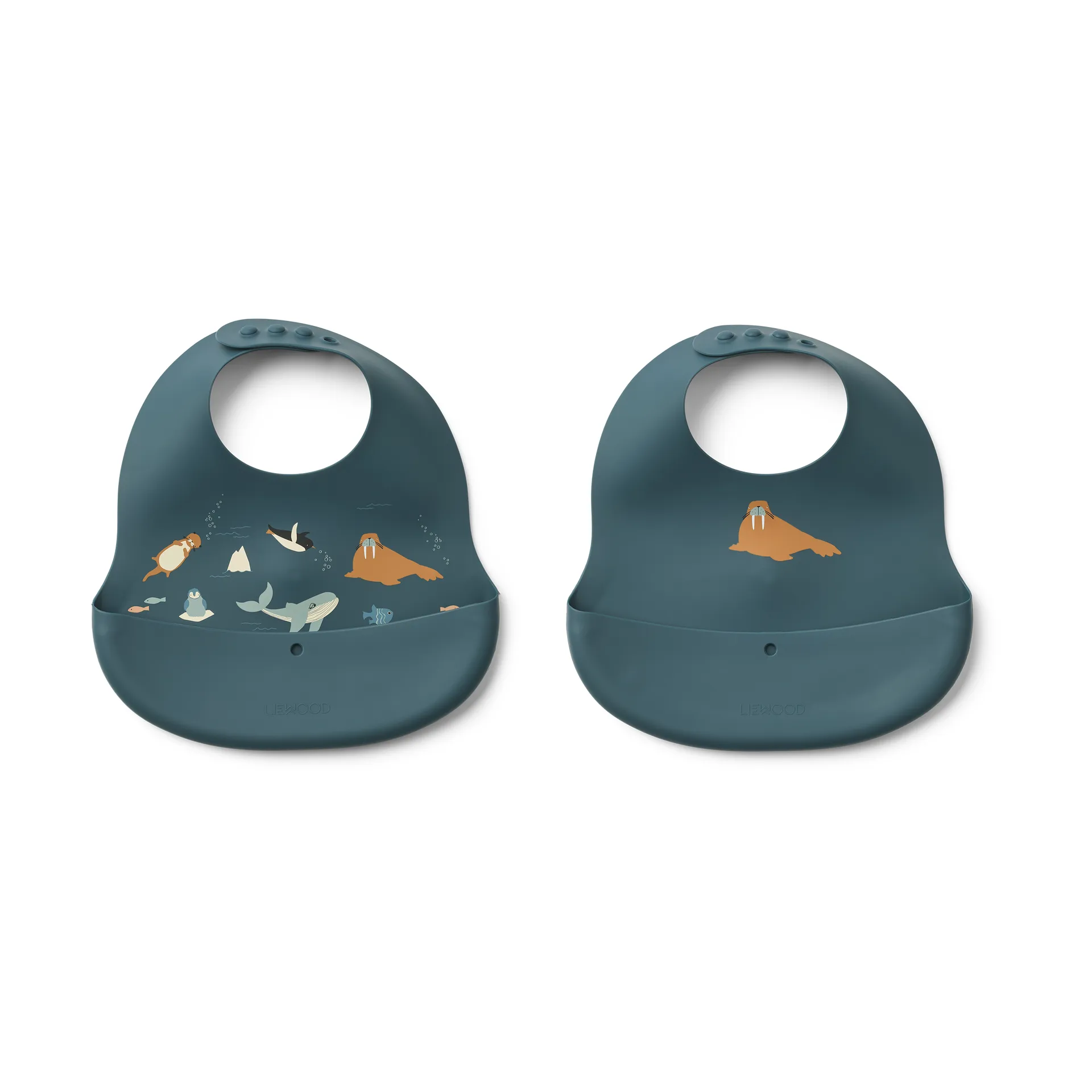 Ember printed bib 2 pieces, Arctic Sea-Ocean view Liewood