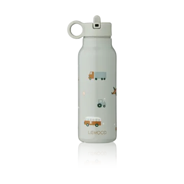 Falk water bottle 35 cl - Vehicles-dove blue mix - Liewood