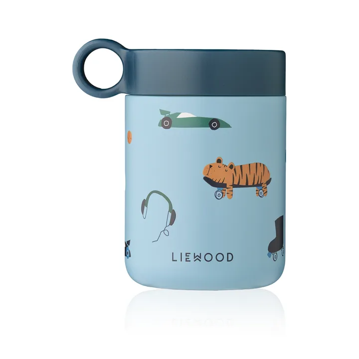 Kiani printed insulated bottle - Fun-beach blue - Liewood