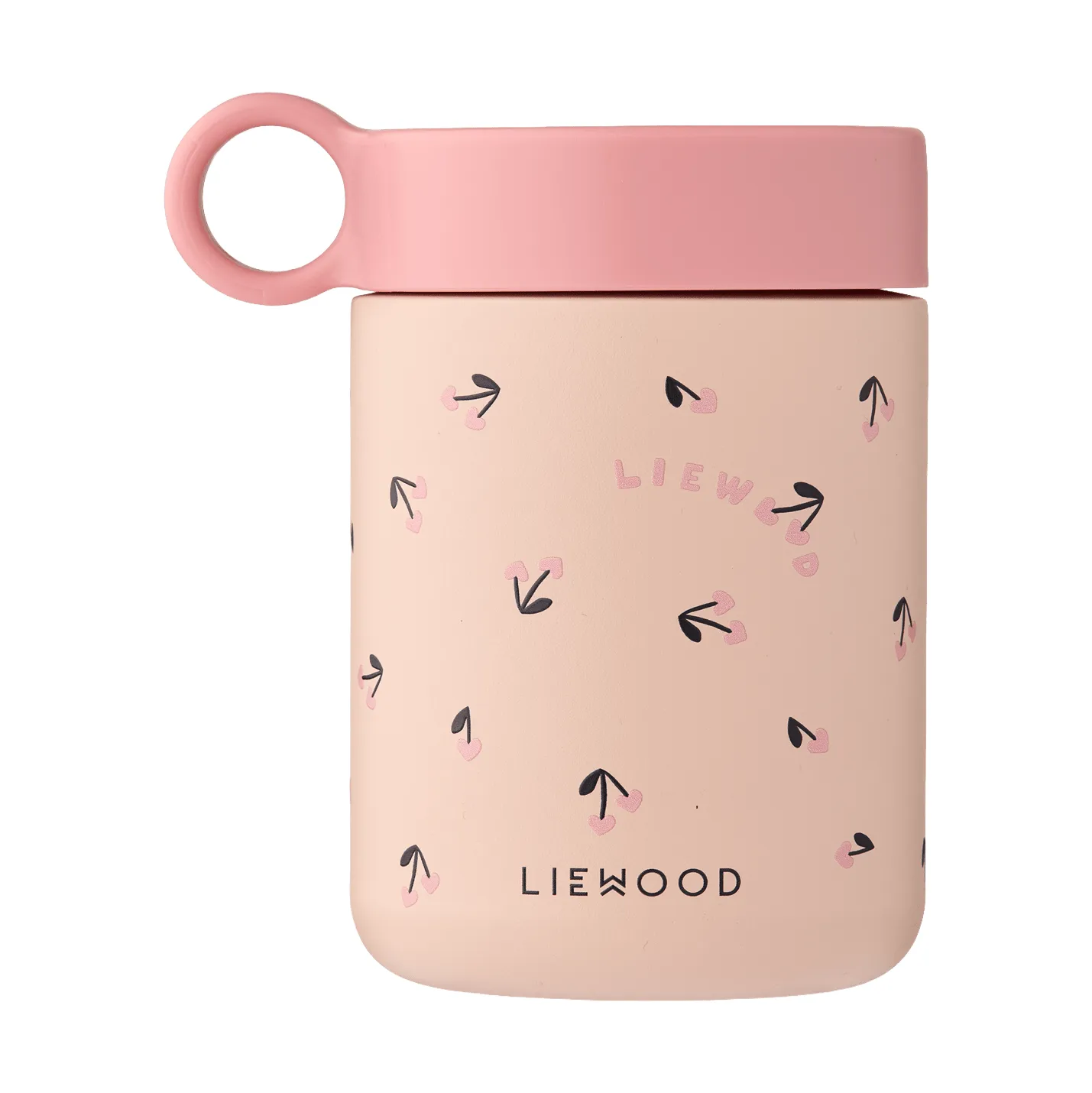 Kiani printed insulated bottle, Mini cherry heart-rosey Liewood