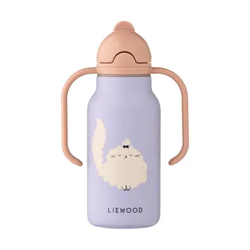 Kimmie water bottle 25 cl - Cat-Warm lilac - Liewood