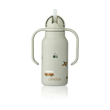 Kimmie water bottle 25 cl - Vehicles-Dove blue - Liewood