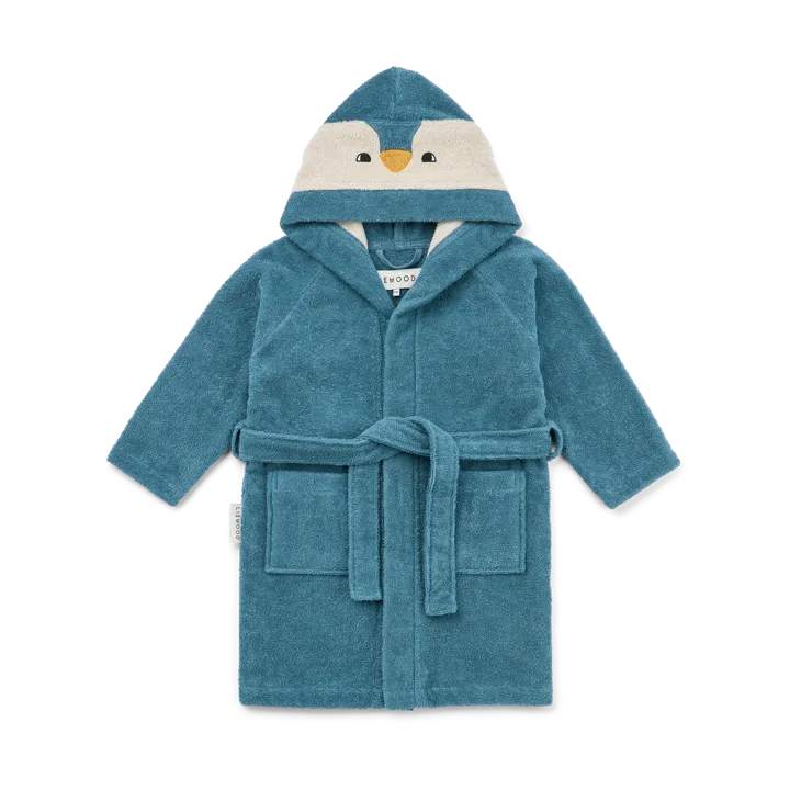 Lily bathrobe, Penguin oceanview mix - 1-2 years - Liewood