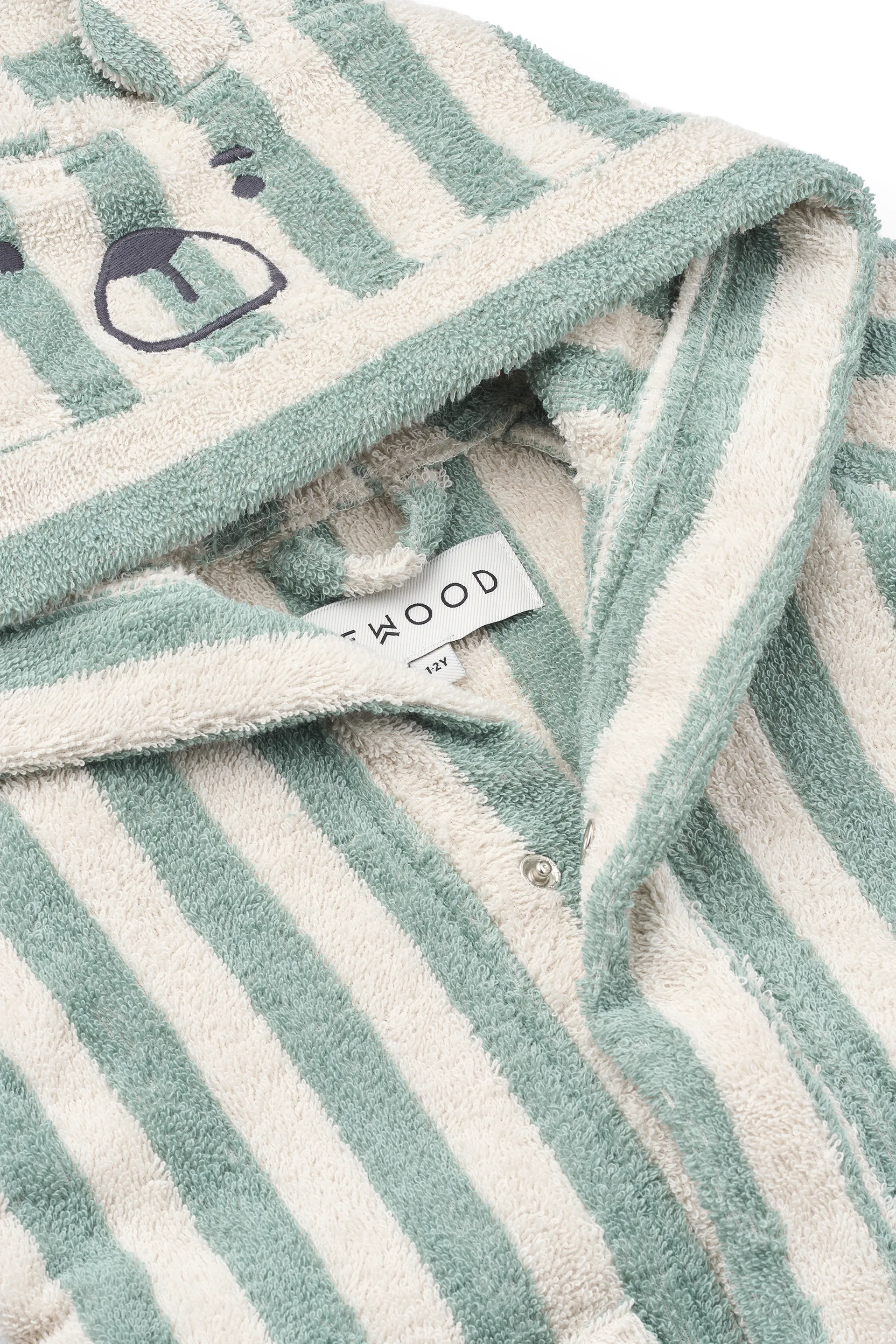 Lily bathrobe peppermint crème de la crème stripe, 5–6 years Liewood