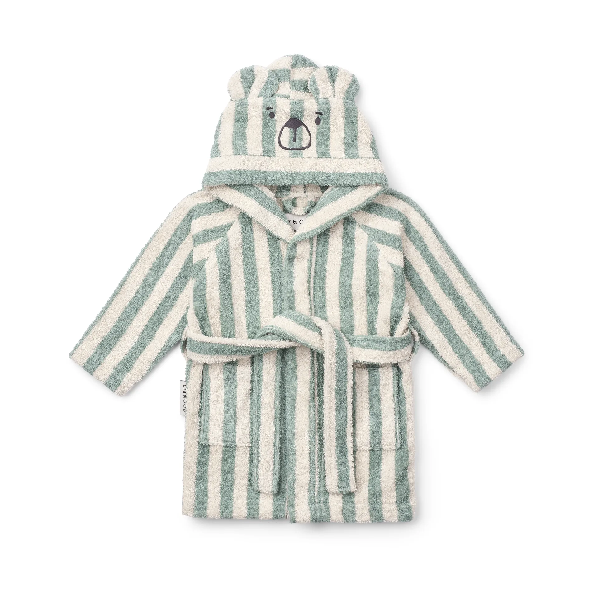 Lily bathrobe peppermint crème de la crème stripe, 7–8 years Liewood