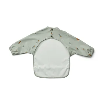Merle bib with sleeve - Vehicles-dove blue mix - Liewood