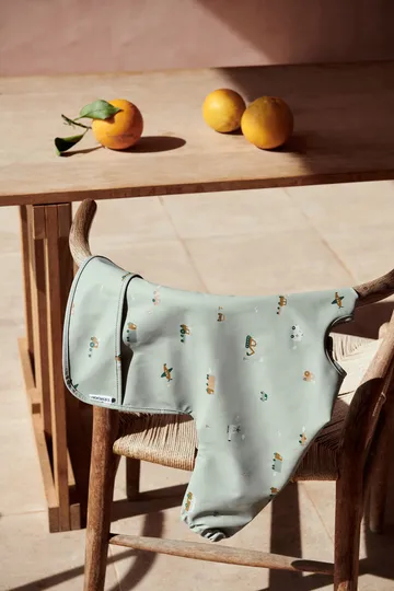 Merle bib with sleeve - Vehicles-dove blue mix - Liewood