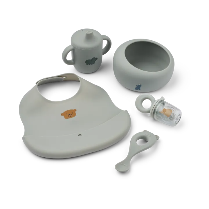 Mileah baby mealtime set - Dove blue - Liewood
