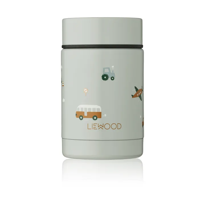 Nadja food thermos 0.25 L - Vehicles-dove blue mix - Liewood