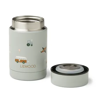 Nadja food thermos 0.25 L - Vehicles-dove blue mix - Liewood