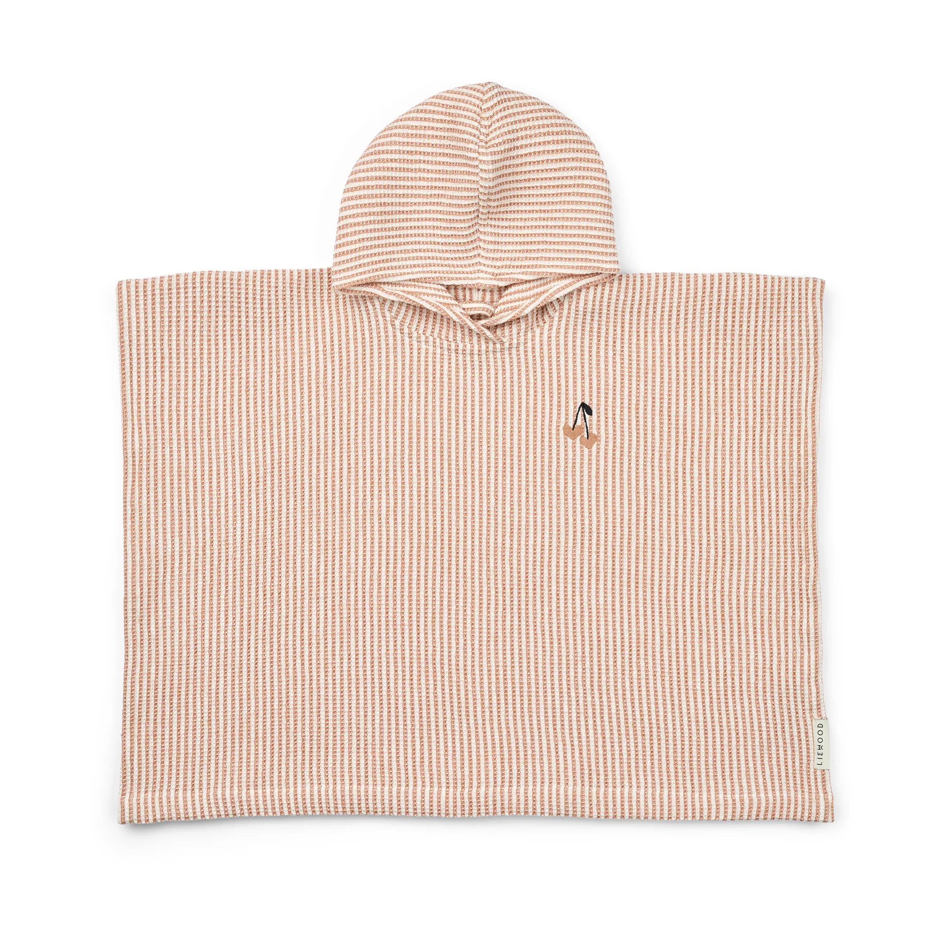 Paco bath poncho tuscany rose creme de la creme stripe, 3–4 years Liewood